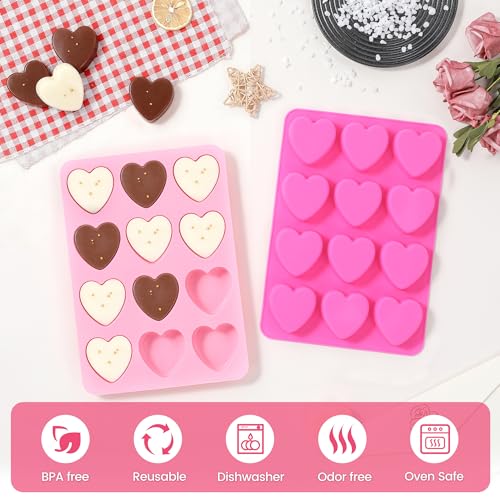 Heart Shaped Silicone Chocolate Molds (2 Count)