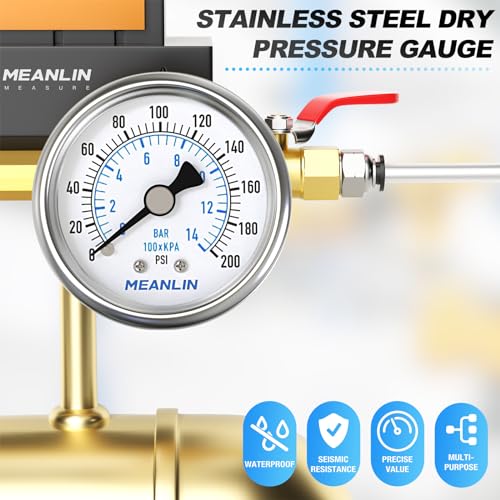 0~200Psi Dry Pressure Gauge Stainless Steel 1