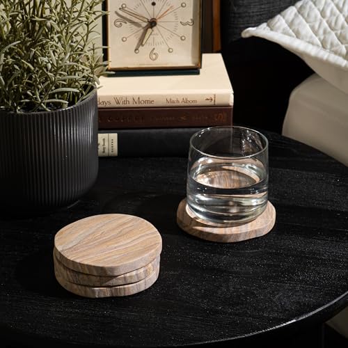 Absorbent Sandstone Coasters for Drinks (6 Count)