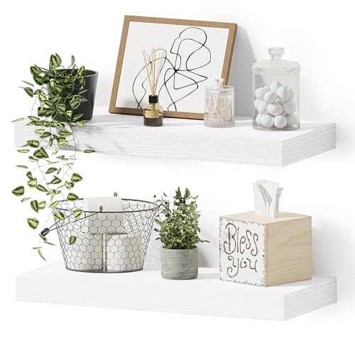 Floating Shelves for Wall Mounted 16 inch Set of 2 (2 Count)