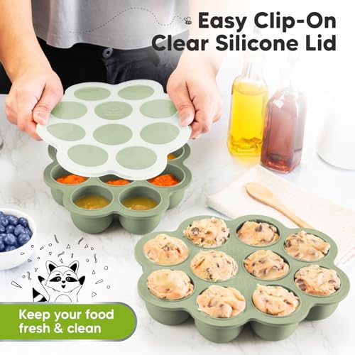 Silicone Food Freezer Trays with Lid