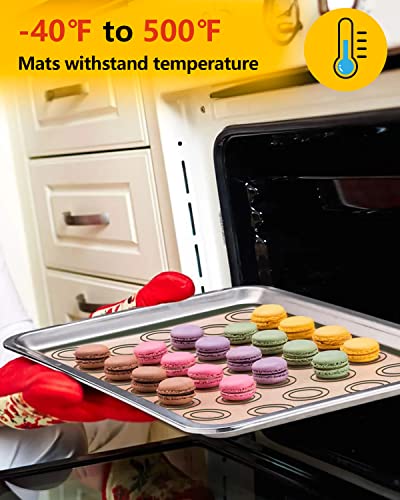 Macaron Silicone Baking Mat Set of 2 Grey