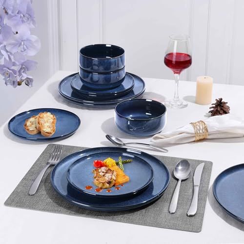6 Piece Stoneware Small Dinner Plates Set