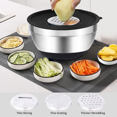 20PCS Stainless Steel Mixing Bowls with Airtight Lids Set