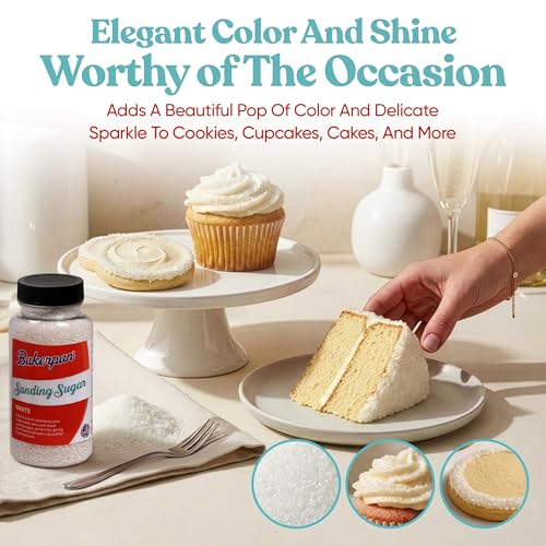 White Sanding Sugar for Baking & Cookie Decorating (5 Ounce)