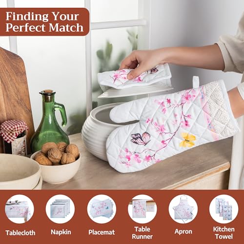 100% Cotton Oven Mitt & Pot Holder Set