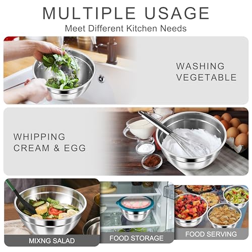 Mixing Bowls with Airtight Clear Lids (6 Count)