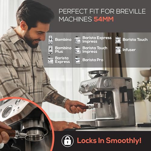 54mm Bottomless Portafilter with Precision Basket for Breville Espresso Machine