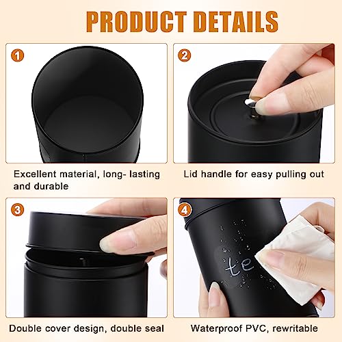 6 Pcs Tea Tin Canisters 16oz Metal Storage with Airtight Double Lid (6 Count)