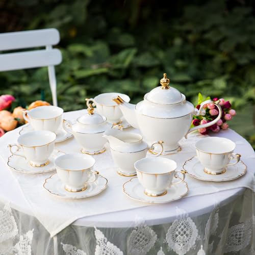 Tea Sets for Adults Fine Bone China Tea Set for 6