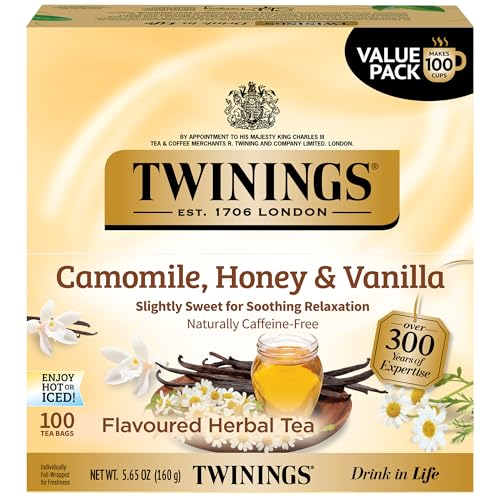 Camomile Honey & Vanilla Herbal Tea Individually Wrapped Bags (100 Count)