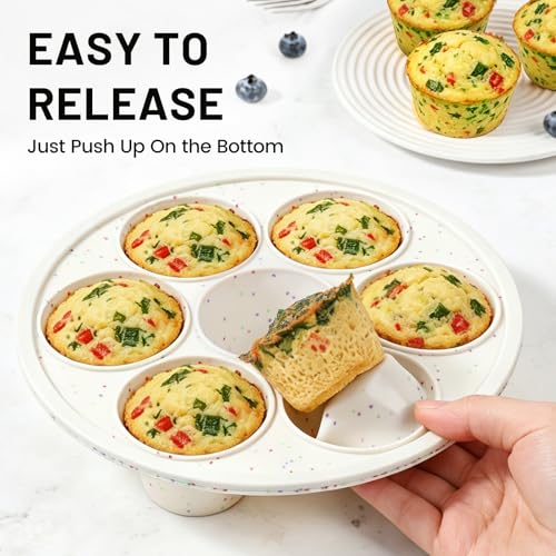 Silicone Air Fryer Muffin Pan with Reinforced Frame (2 Count)