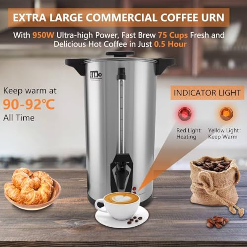 75 Cup 12L 3.17Gallon Commercial Coffee Urn