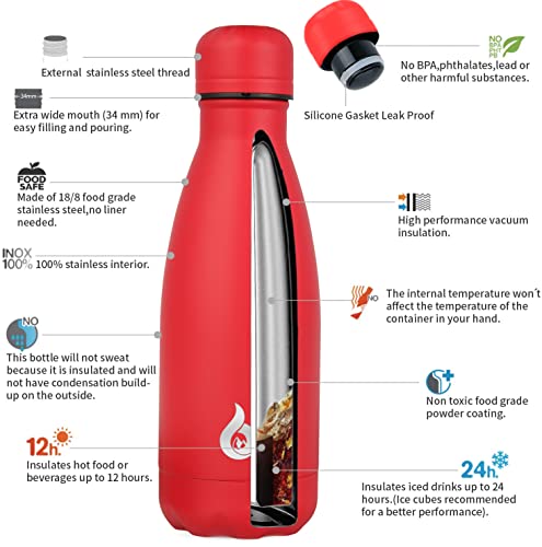 12 oz Small Insulated Water Bottle