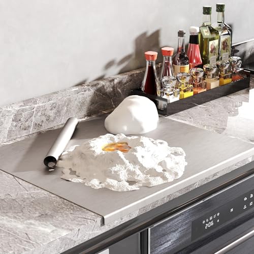 Stainless Steel Cutting Board with Lip Chopping Board 35.4"Lx19.7"W