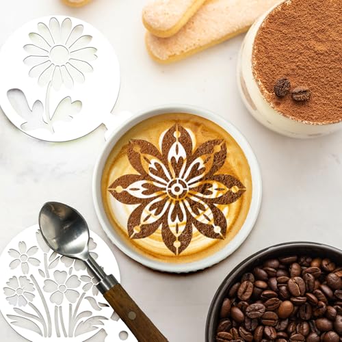 Mandala Coffee Stencils Reusable (25 Count)