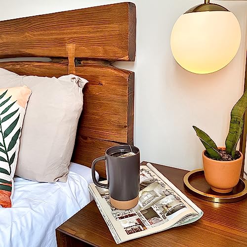 Mora Ceramics Large Tea Mug with Loose Leaf Infuser and Ceramic Lid