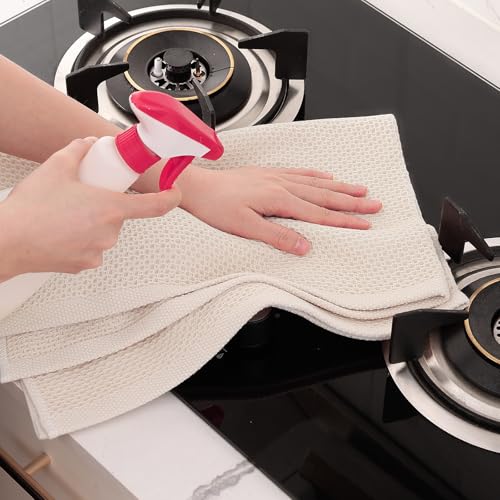 100% Cotton Oversized Waffle Weave Kitchen Towels 8 (8 Count)