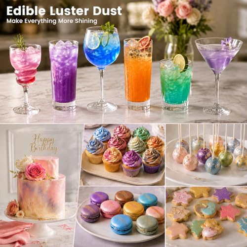 Edible Glitter for Drinks and Cakes (12 Count)