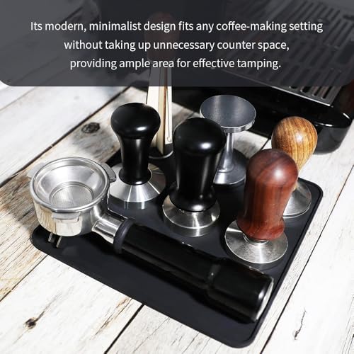Non Slip Silicone Espresso Coffee Tamper Mat 5.9x7.87inch Coffee Powder Pad Coffee Press Counter Mat Espresso Machine Tamp Mat Tamping Mat for Barista Tools and Accessories