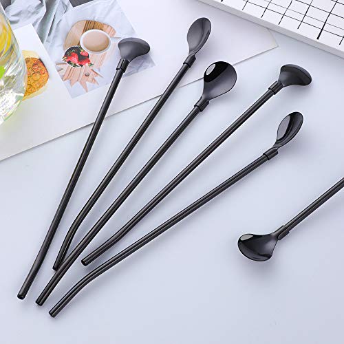 Straw Spoon 8PCS 8.5inch 18 (8 Count)