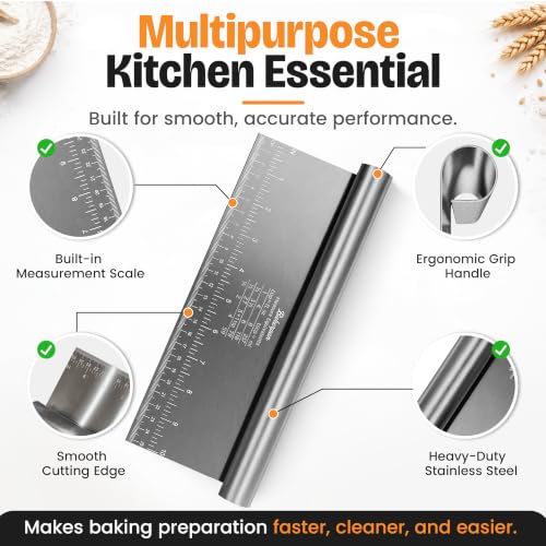 Stainless Steel Heavy Duty Dough Cutter