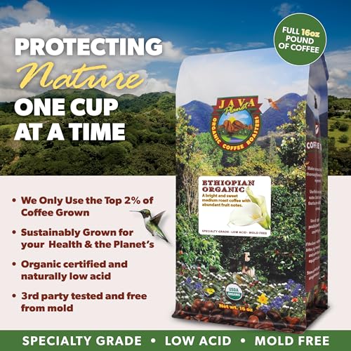 Organic Mold Free Ethiopian Coffee Beans (80 Ounce)