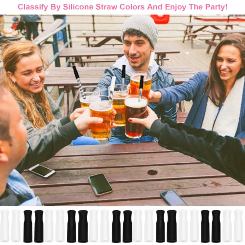22 Pcs Food Grade Silicone Straw Tips Covers for 6 MM OD Metal Straw