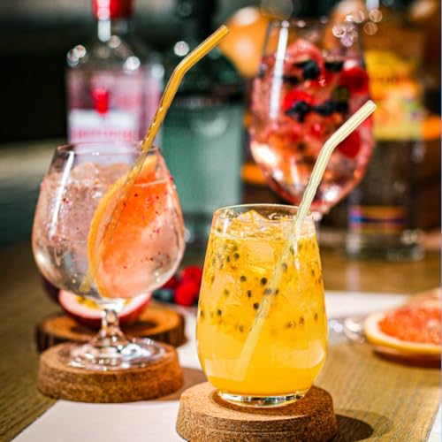 6 Pack Reusable Glass Straws Set (6 Count)