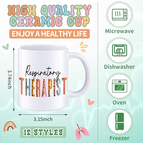 12 Pcs Respiratory Therapist Gifts Bulk 11oz Rt Ceramic Mug (12 Count)