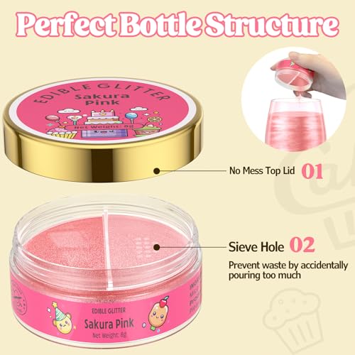 Edible Glitter for Drinks Cakes