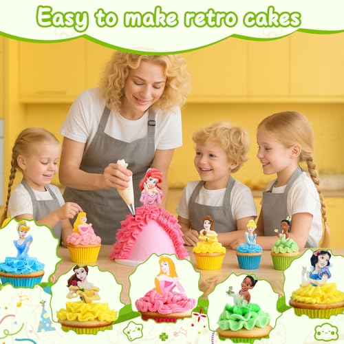 7 Pieces Pleated Skirt Piping Nozzles Set