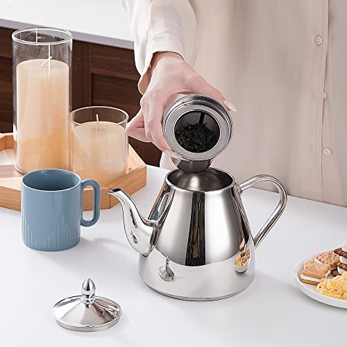 Stainless Steel Teapot with Infuser 1200ml