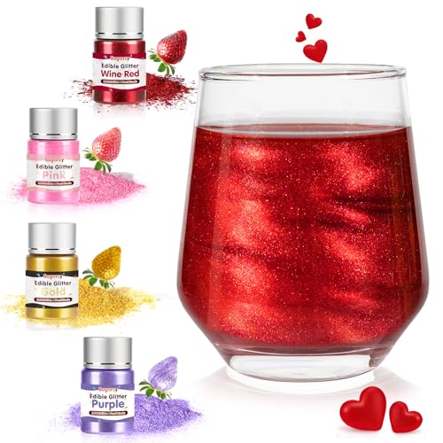 4 Colors Edible Glitter Set