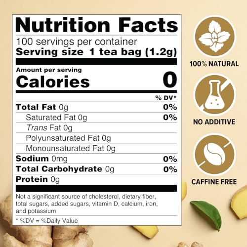 Ginger Tea 100 Teabags (100 Count)