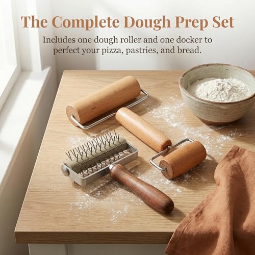 Set of 2 Pizza Dough Roller & Dough Docker (2 Count)