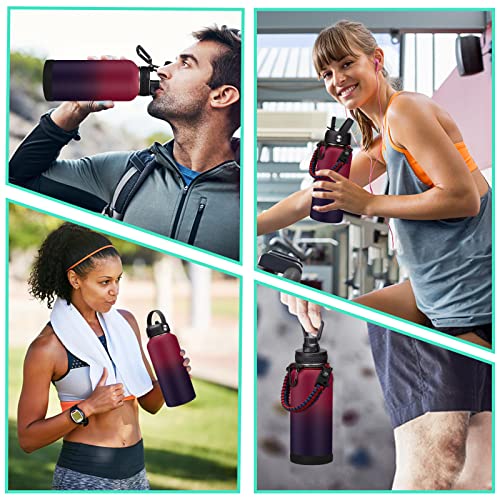 32OZ Insulated Water Bottle with Straw (9 Count)
