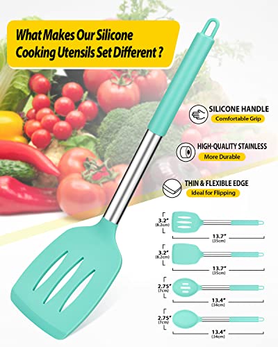 Pack of 4 Silicone Cooking Utensils Set (4 Count)