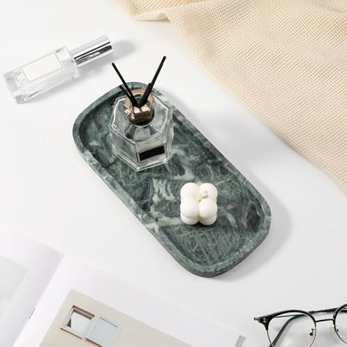 Marble Tray 10"x5" Marble Vanity Tray for Bathroom Countertop Kitchen Sink