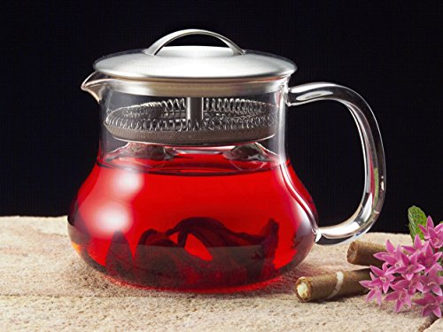 Yama Sitka 24oz Borosilicate Glass Teapot with Built
