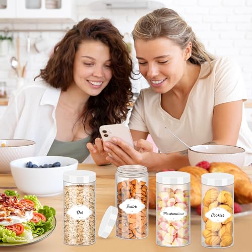 Plastic Jars with Lids 16 OZ (24 Count)