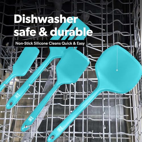 DI ORO Silicone Turner Spatula Set (4 Count)