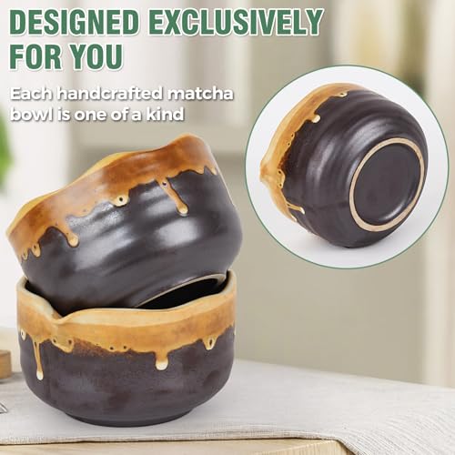 Pottery Matcha Set Japanese Handcrafted Tea Bowl