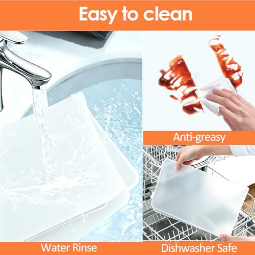 Silicone Coffee Maker Mat with Lip for Countertops 15.7''x11.8''Translucent