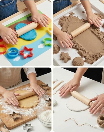 8 Inch Premium Kids Mini Rolling Pins (6 Count)