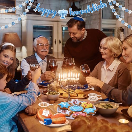 36Pcs Hanukkah Cookie Stencils Reusable Dreidel Menorah for DIY Baking