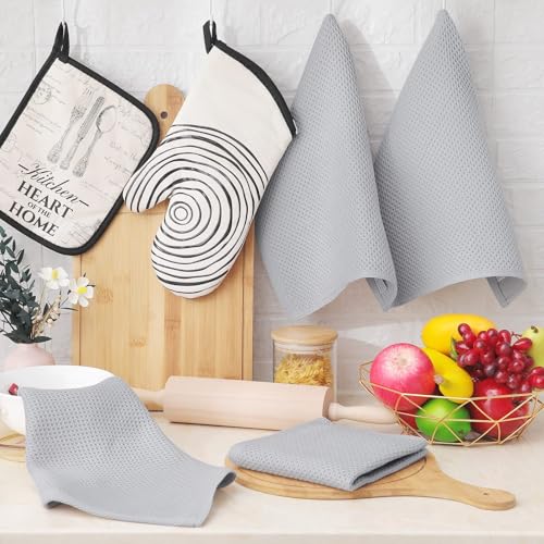 100% Cotton Waffle Weave Kitchen Dish Cloths 18 (18 Count)
