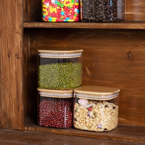 Glass Food Storage Jars 27oz Set of 6 (6 Count)