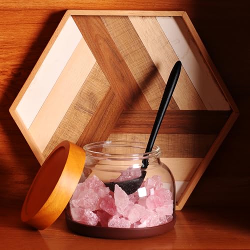 2 Pack Striped Borosilicate Glass Airtight Canisters