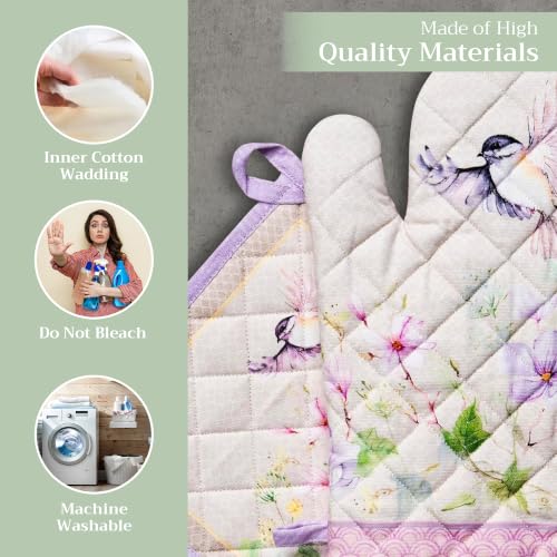 100% Cotton Oven Mitt & Pot Holder Set (2 Count)